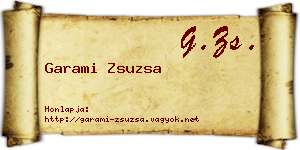 Garami Zsuzsa névjegykártya